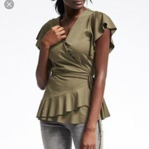 Olive wrap top